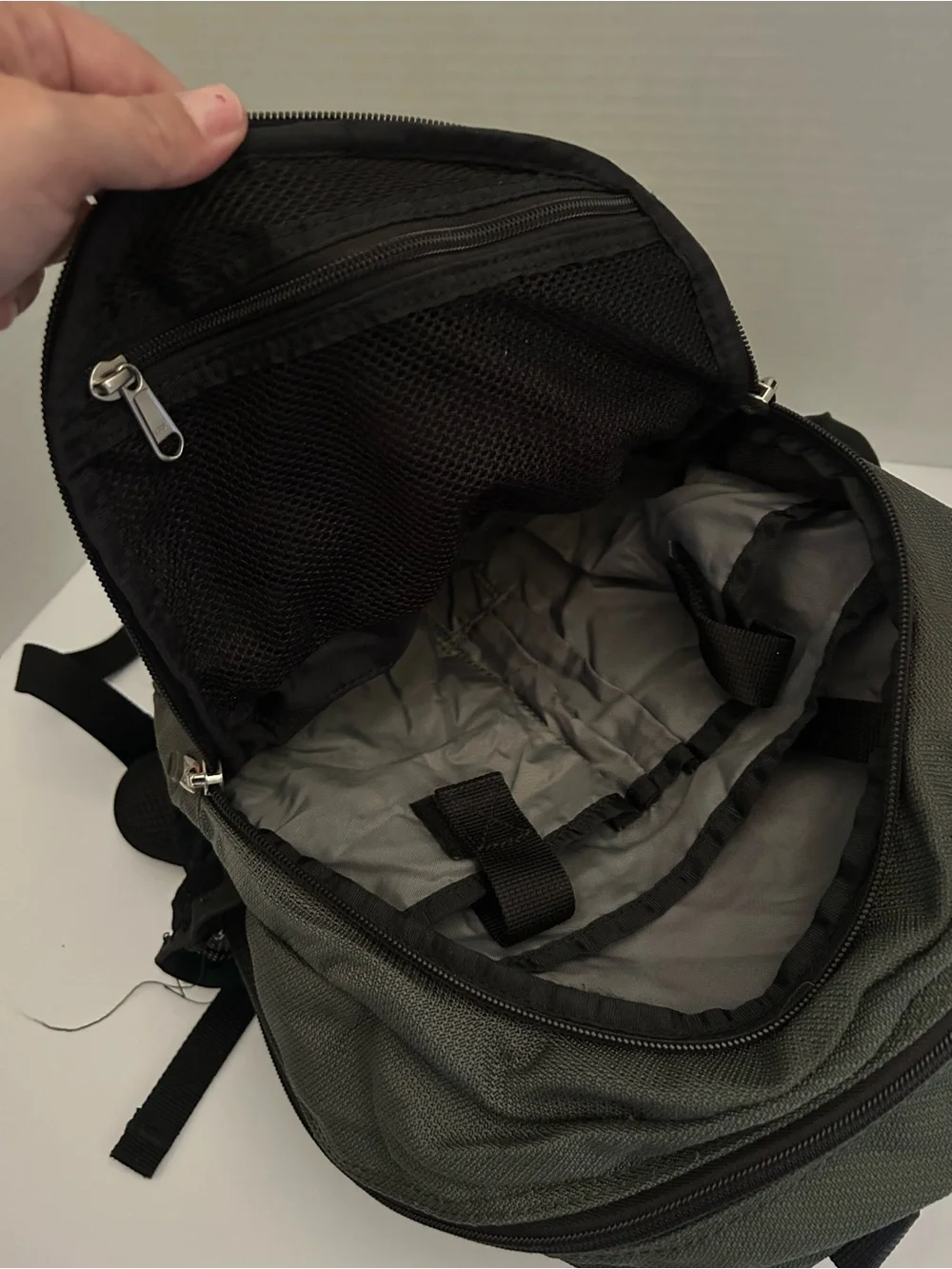 Rei Backpack Black Gray Multi Pocket Hiking Camping Outdoor Travel  Good pre own